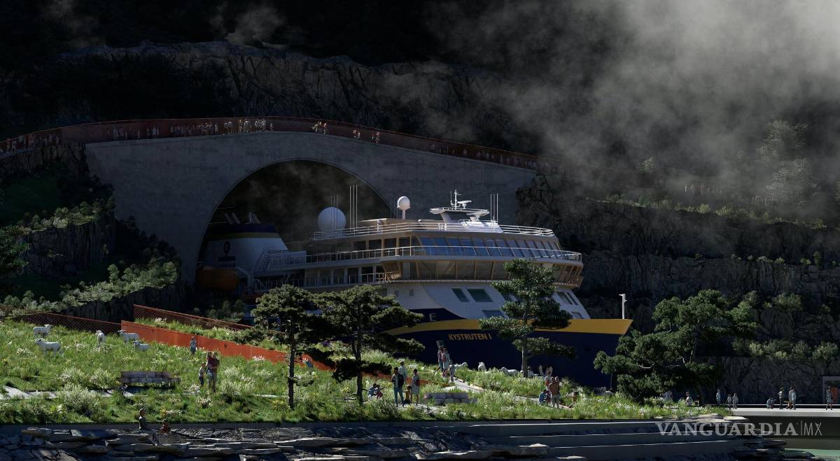 $!Primer plano de un barco saliendo del túnel de Stad.