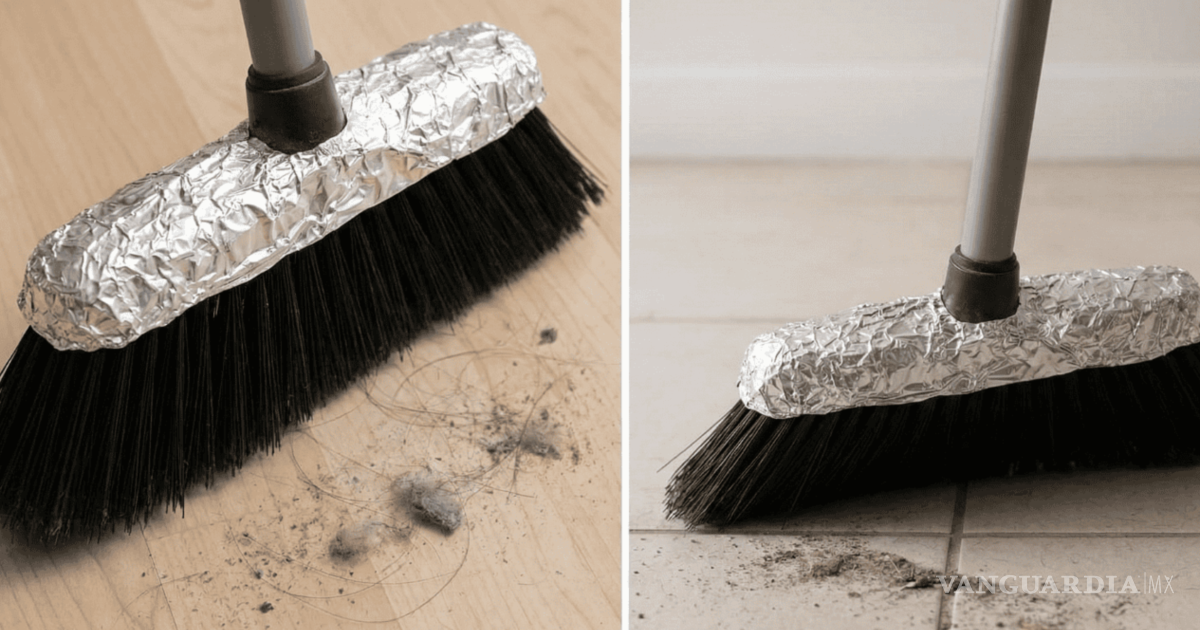 El secreto viral del hogar: Por qué envolver la escoba en papel aluminio transformará tu forma de limpiar
