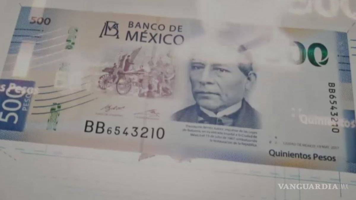 $!Así es el nuevo billete de 500 pesos