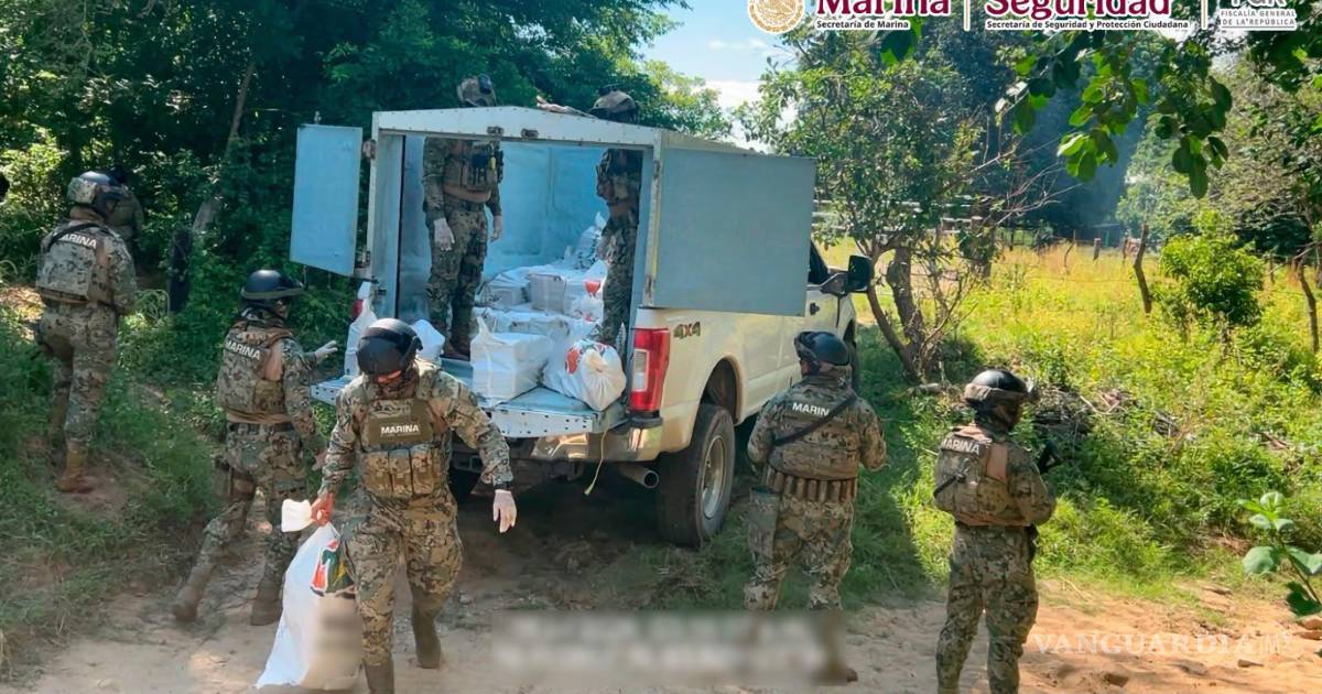 Aseguran 834 kilos de cocaína en Tonalá, Chiapas; estiman afectación de 181 mdp al crimen organizado