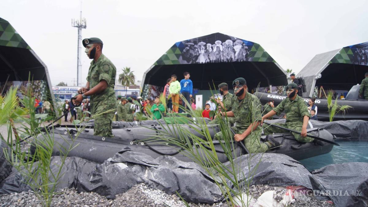 $!SEDENA y Miguel Riquelme inauguran en Monclova la exposición "Fuerzas Armadas... Pasión por Servir a México"