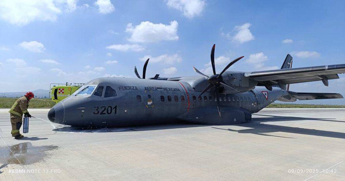 Avión de la Fuerza Aérea aterrizó de emergencia en el AIFA; descartan heridos