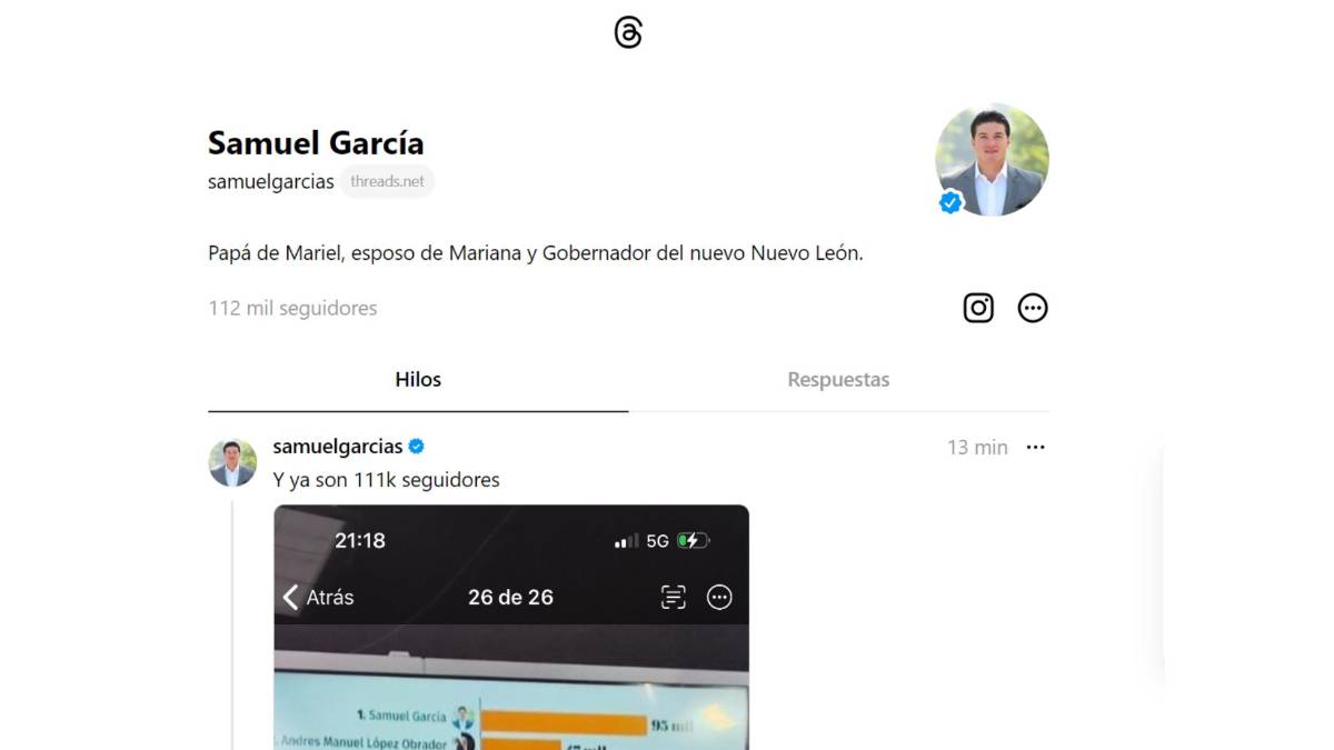 $!Samuel García y Mariana Rodríguez... ¿ya conquistaron Threads?