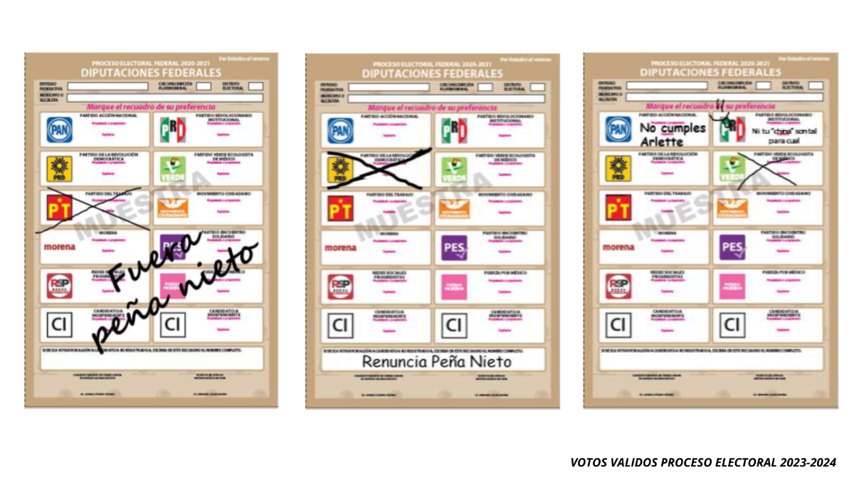 $!Ejemplo de VOTO VÁLIDO