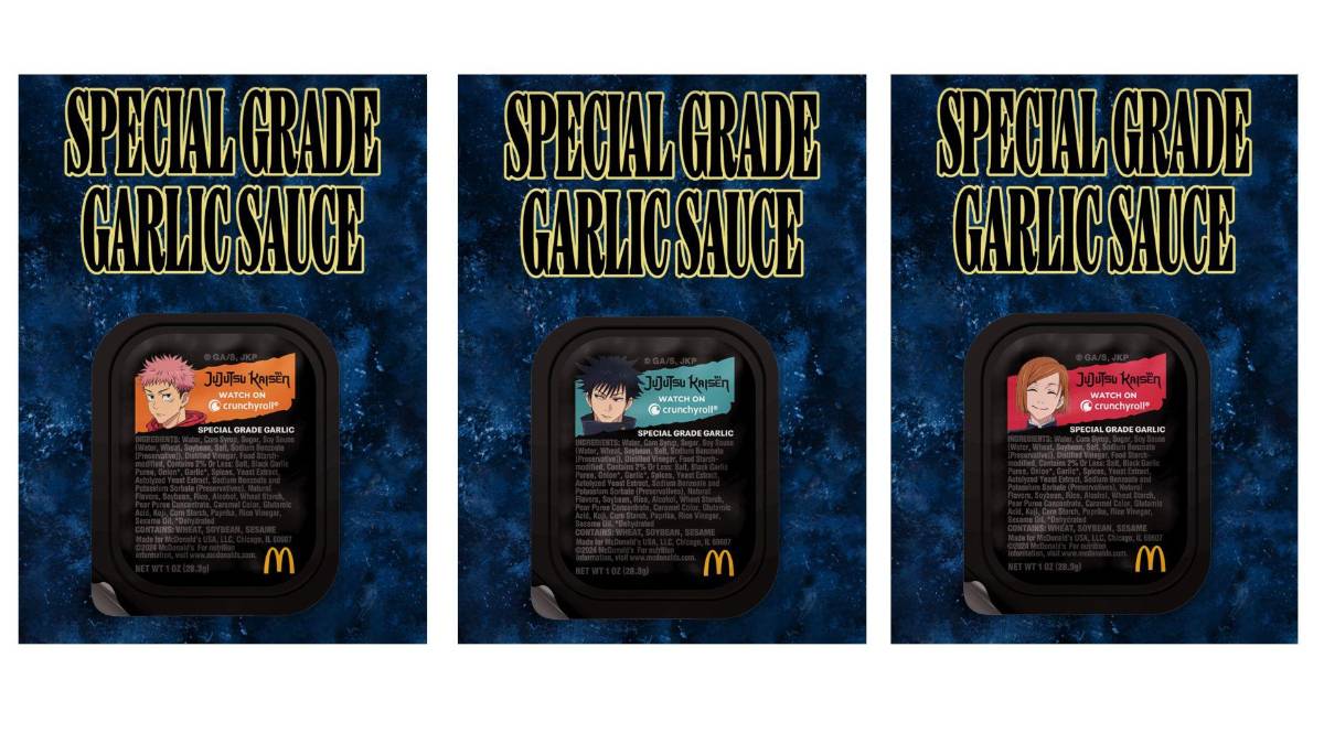 $!Yuji Itadori, Megumi Fushiguro, Nobara Kugisaki - SPECIAL GRADE GARLIC SAUCE x McDonalds