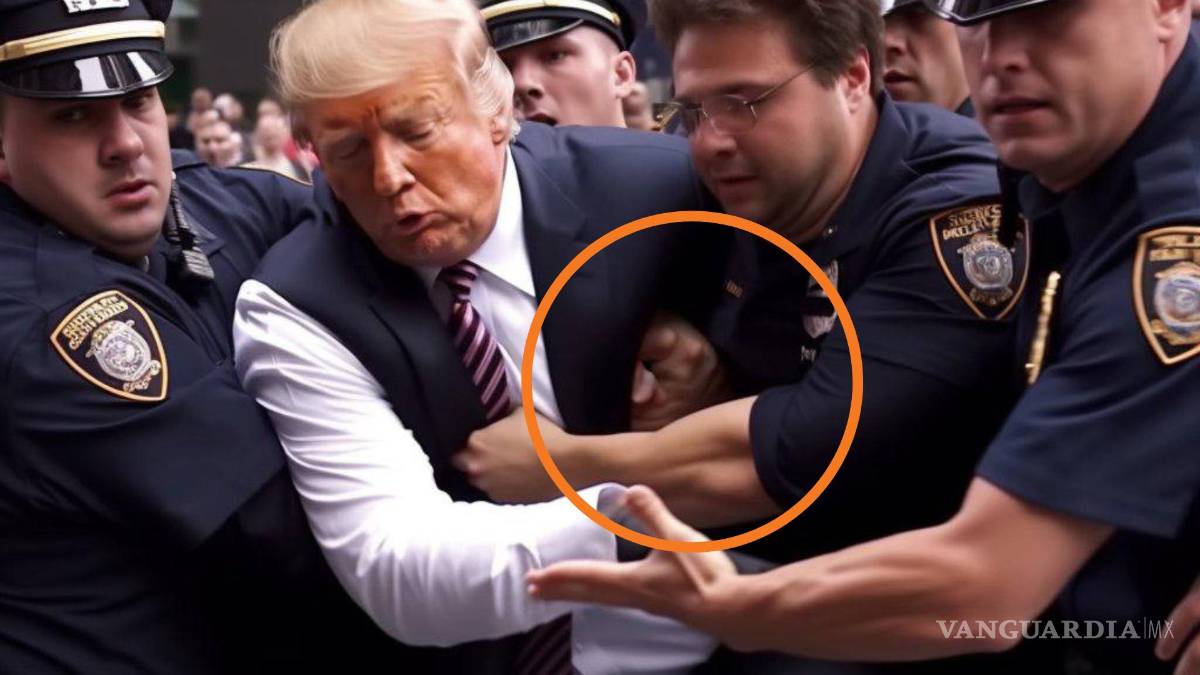 $!Para que no le cuenten, fotos de la detención de Donald Trump son fake