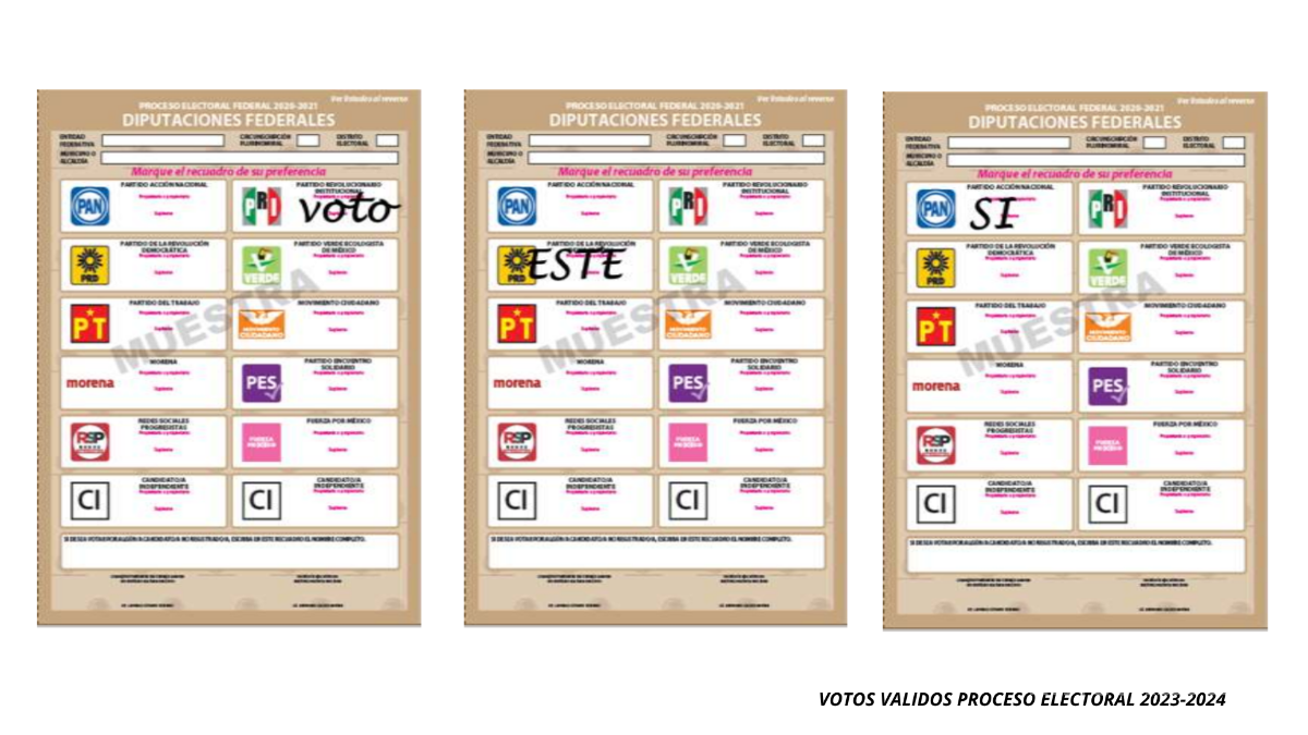 $!Ejemplo de VOTO VÁLIDO