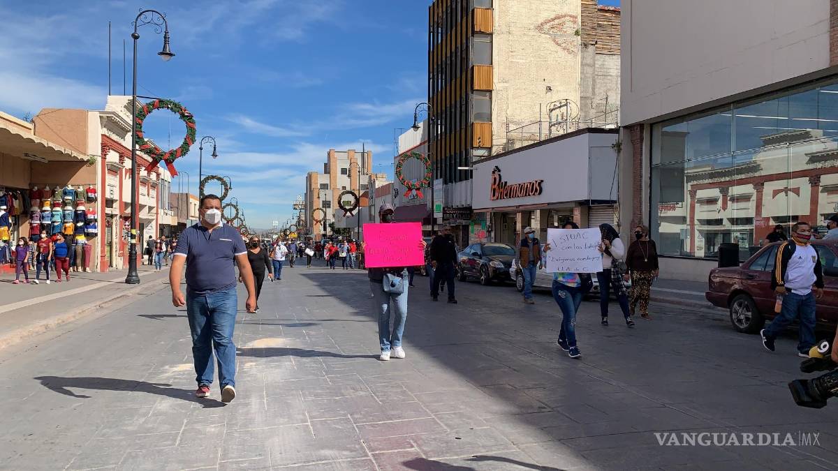 Llegan manifestantes de la UAdeC a Palacio de Gobierno: pago sería la próxima semana