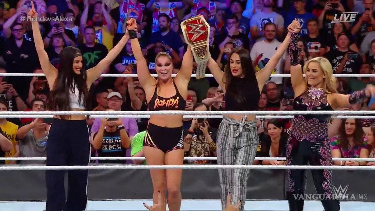 $!Ronda Rousey conquista a la WWE y logra el Campeonato Femenil de RAW en SummerSlam