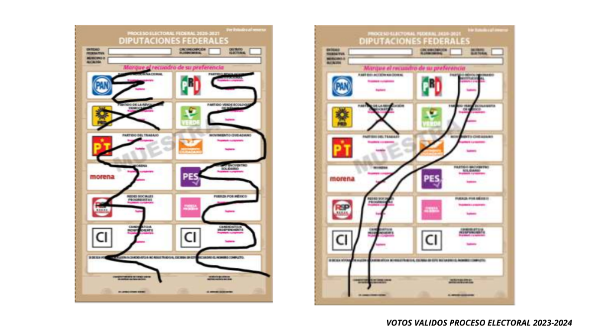 $!Ejemplo de VOTO VÁLIDO