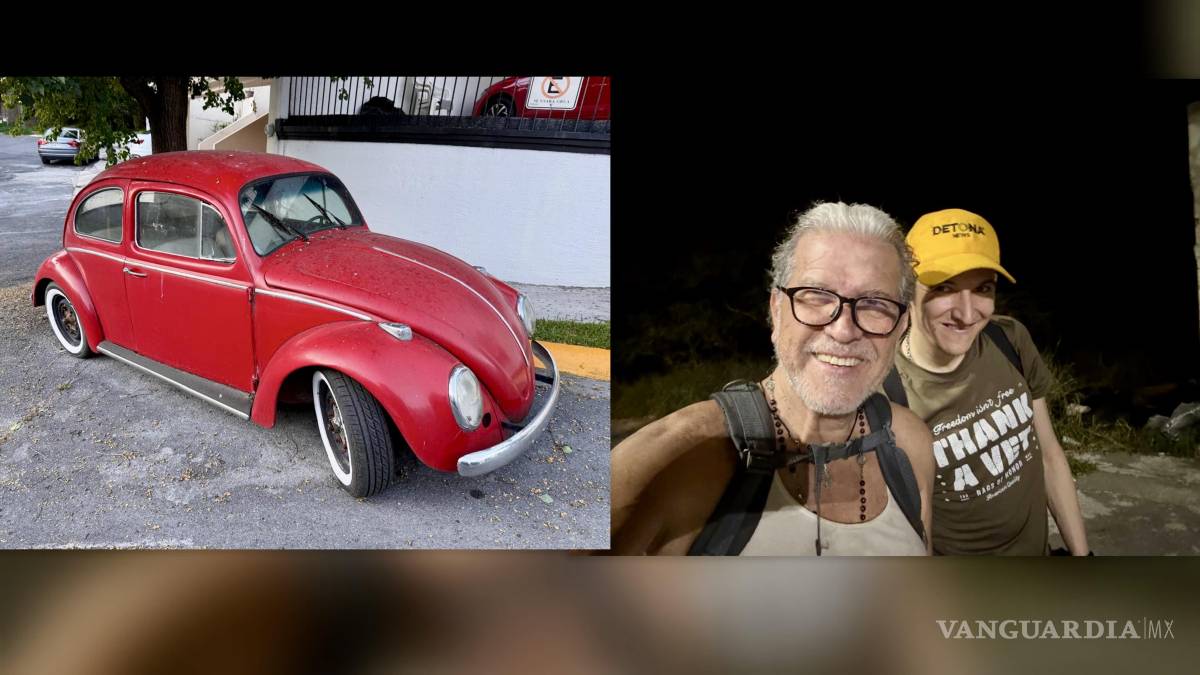 $!Rey Cabrera, el multifacético cubano a quien, por fortuna, encontré en la crotálica subida al cerro, este sábado 19 de Sept. A la izquierda, uno de los vochos que tanto