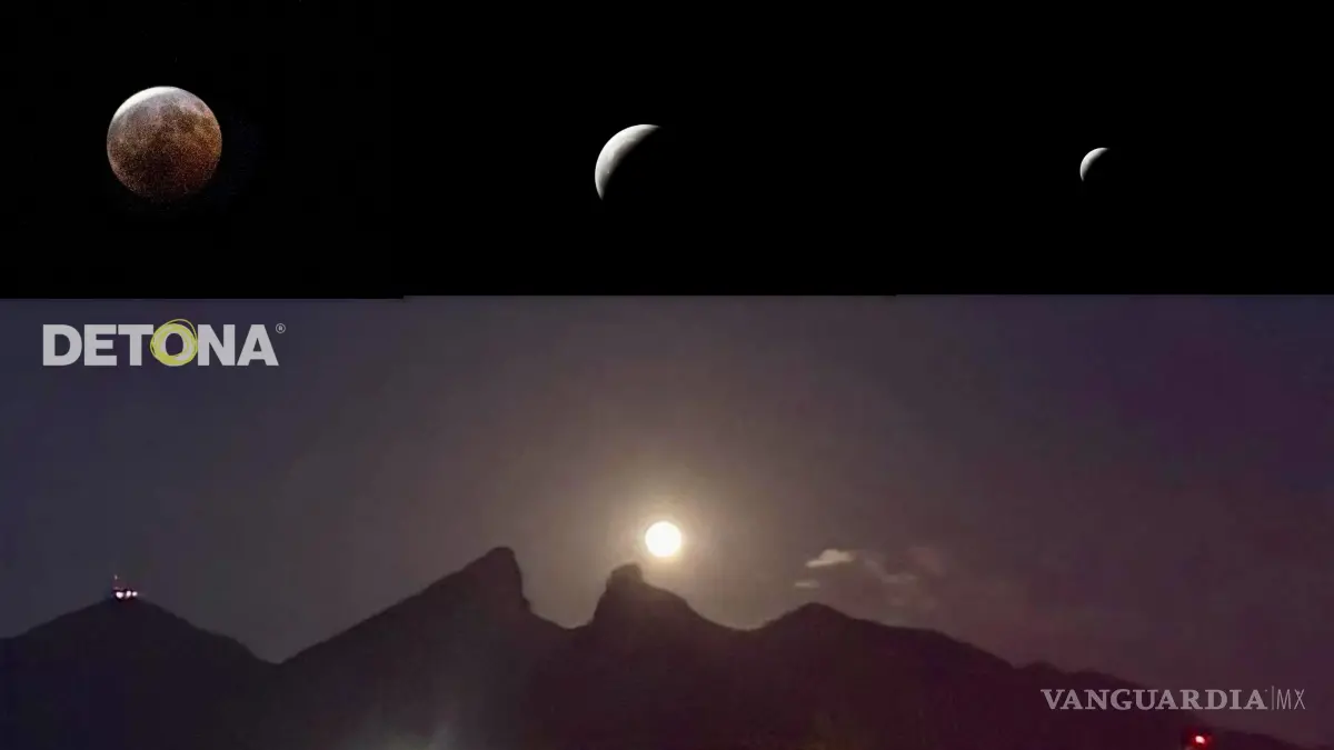 $!Fotos superiores del maestro Carlos Rodríguez. La Luna de Sangre sobre el Cerro de La Silla.