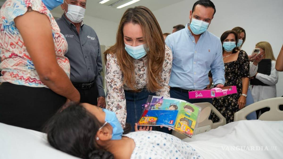 $!Luly López Naranjo visitó el Hospital Materno Infantil, donde se realizaron las intervenciones para los menores beneficiados.