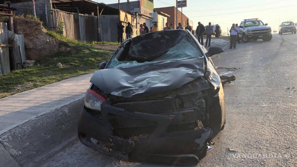 $!Automovilista arrolla a caballo con todo y jinete, al oriente de Saltillo