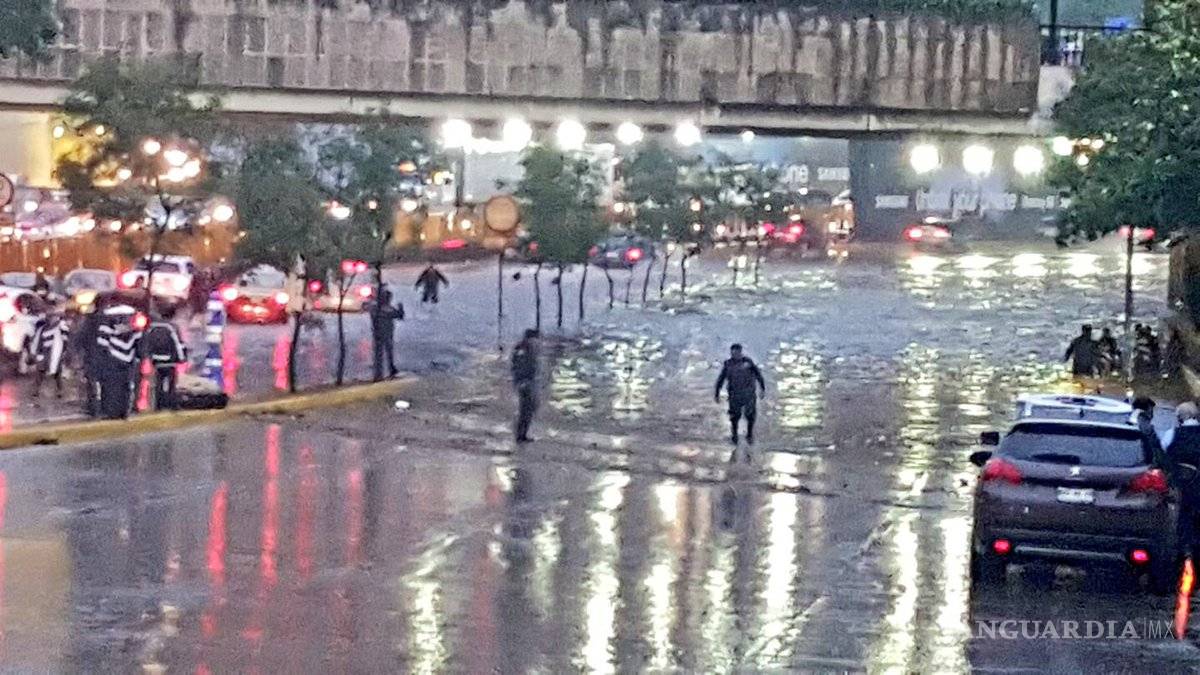 $!Lluvia intensa en CDMX causa anegación y encharcamientos