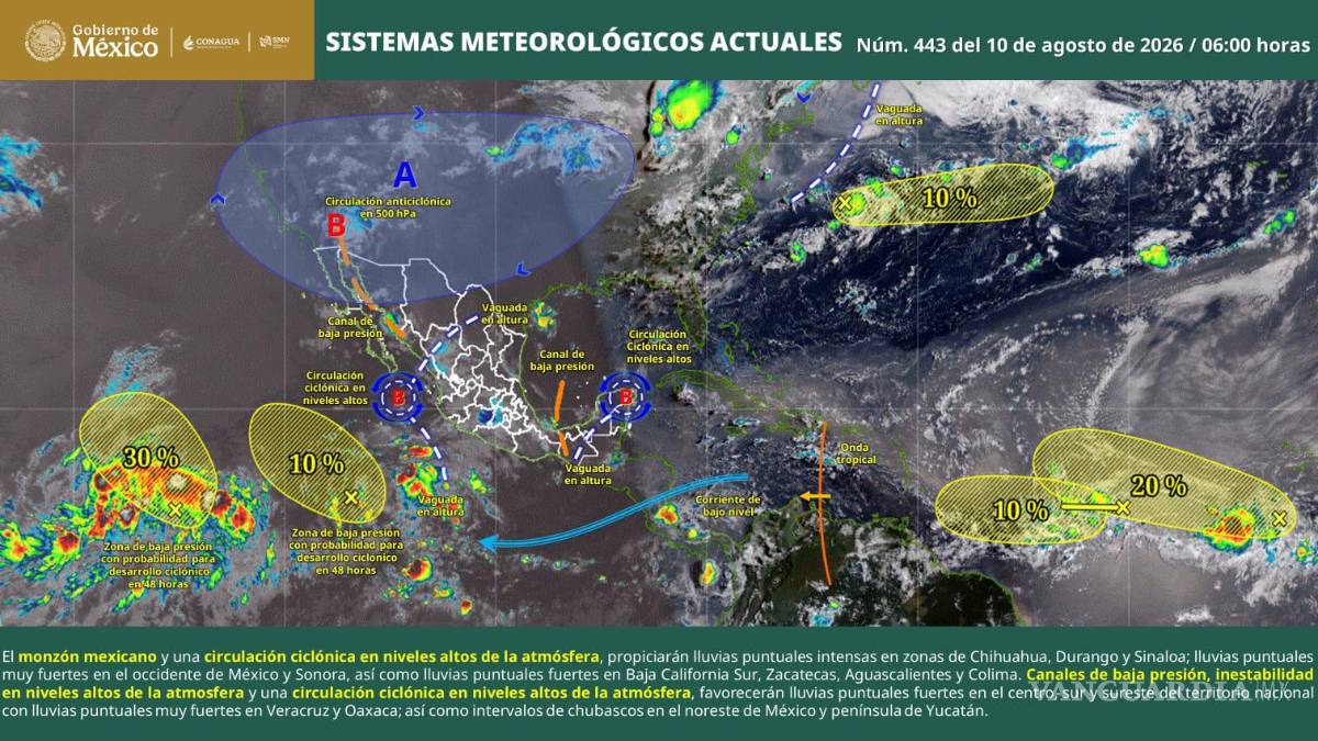 $!Protección Civil llamó a la población a extremar precauciones por lluvias, tormentas y altas temperaturas.