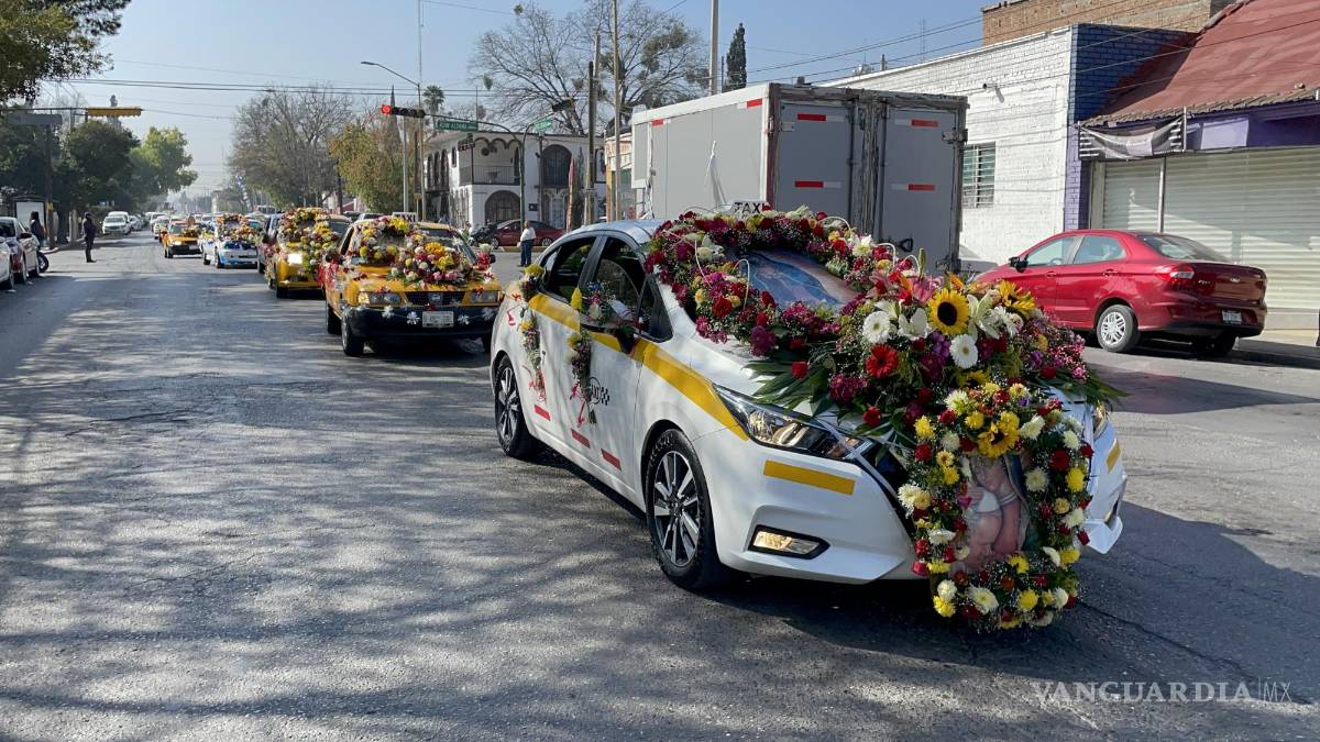 Saltillo: piden taxistas a la Virgen de Guadalupe que acabe conflicto con InDriver