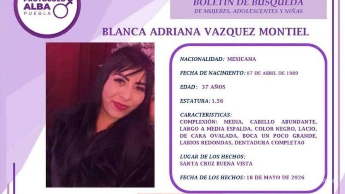 $!Desaparece Blanca Adriana tras acudir a clínica estética en Puebla; localizan auto vinculado al caso