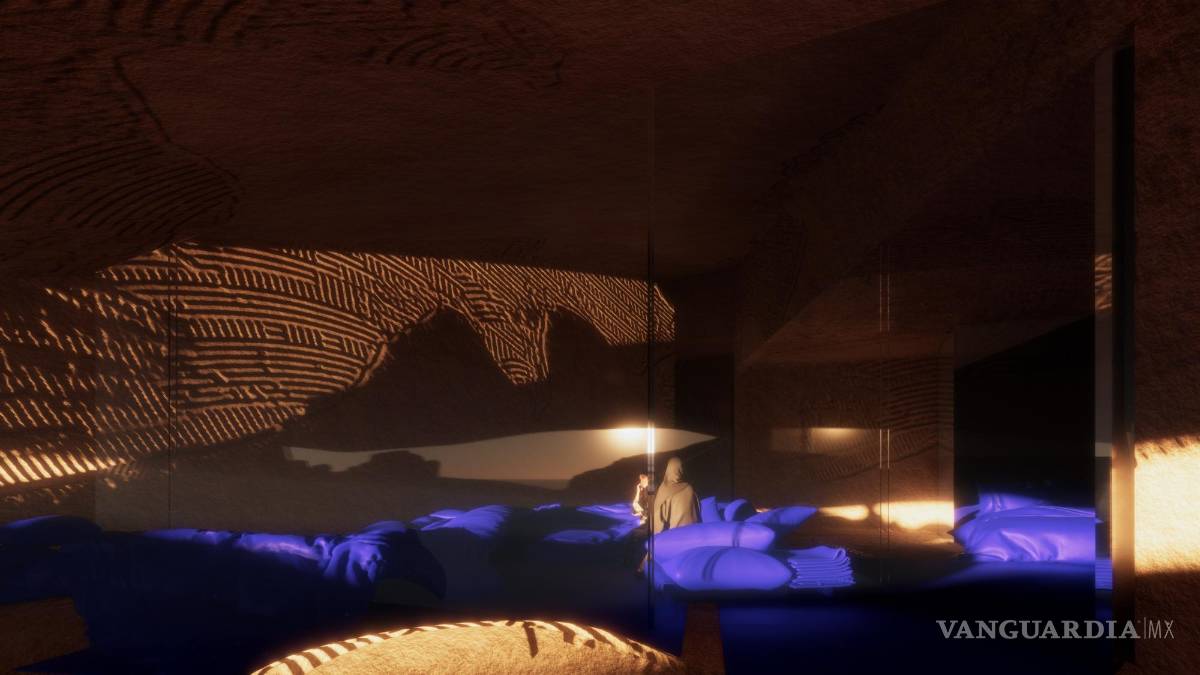 $!Jean Nouvel integra la forma en que los nabateos interactuaban con su entorno, tanto vertical como horizontalmente, para reconectarse con la tierra y construir hábitats sostenibles, lejos del calor del verano y del frío del invierno. EFE/Omar Goncebat/Ateliers Jean Nouvel (AJN)