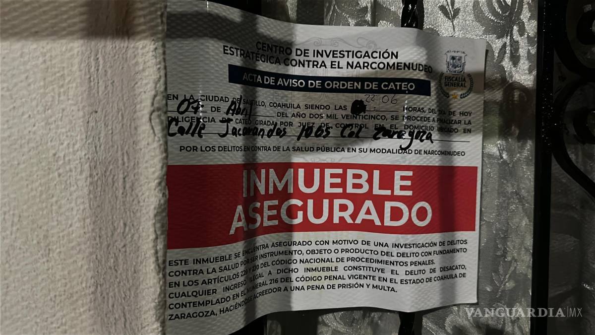 Detienen a cinco personas tras cateo, en Saltillo
