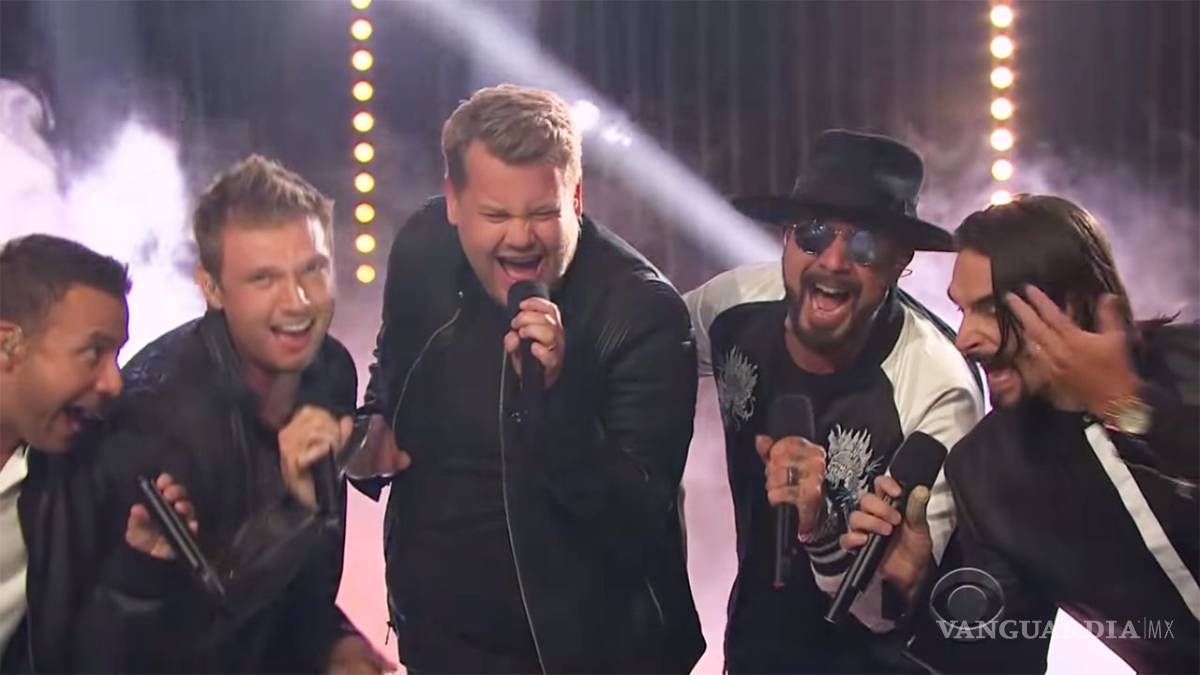 James Corden canta con los Backstreet Boys