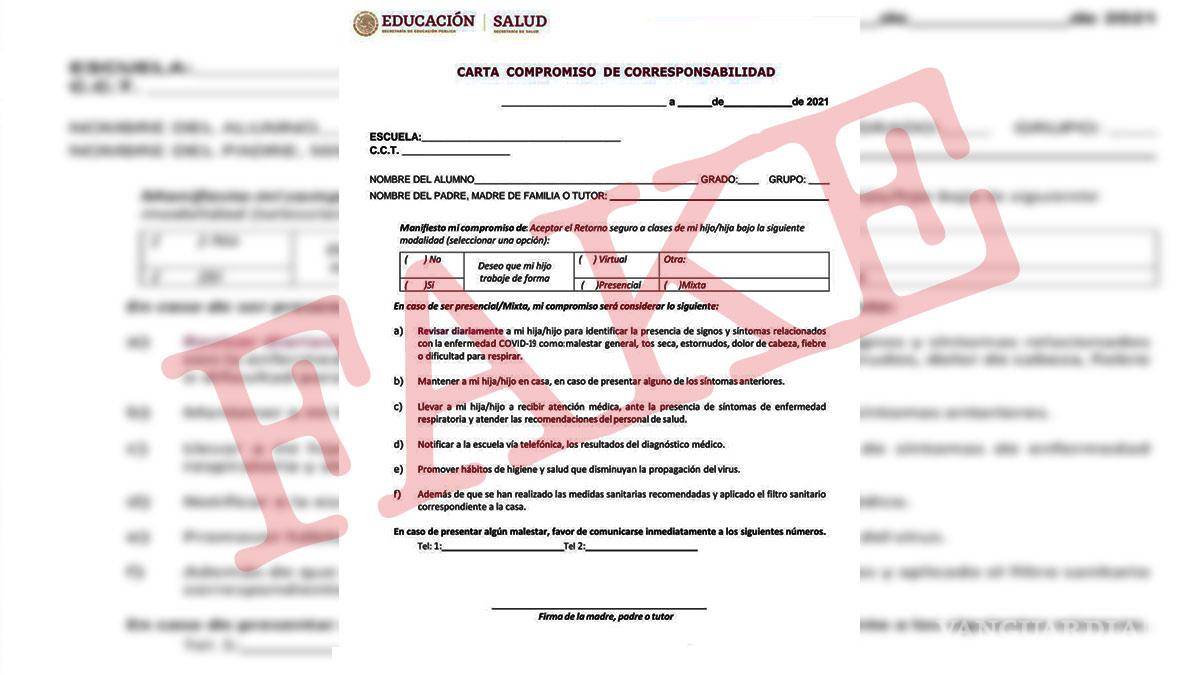 $!Circula carta compromiso falsa en redes, advierte la SEP