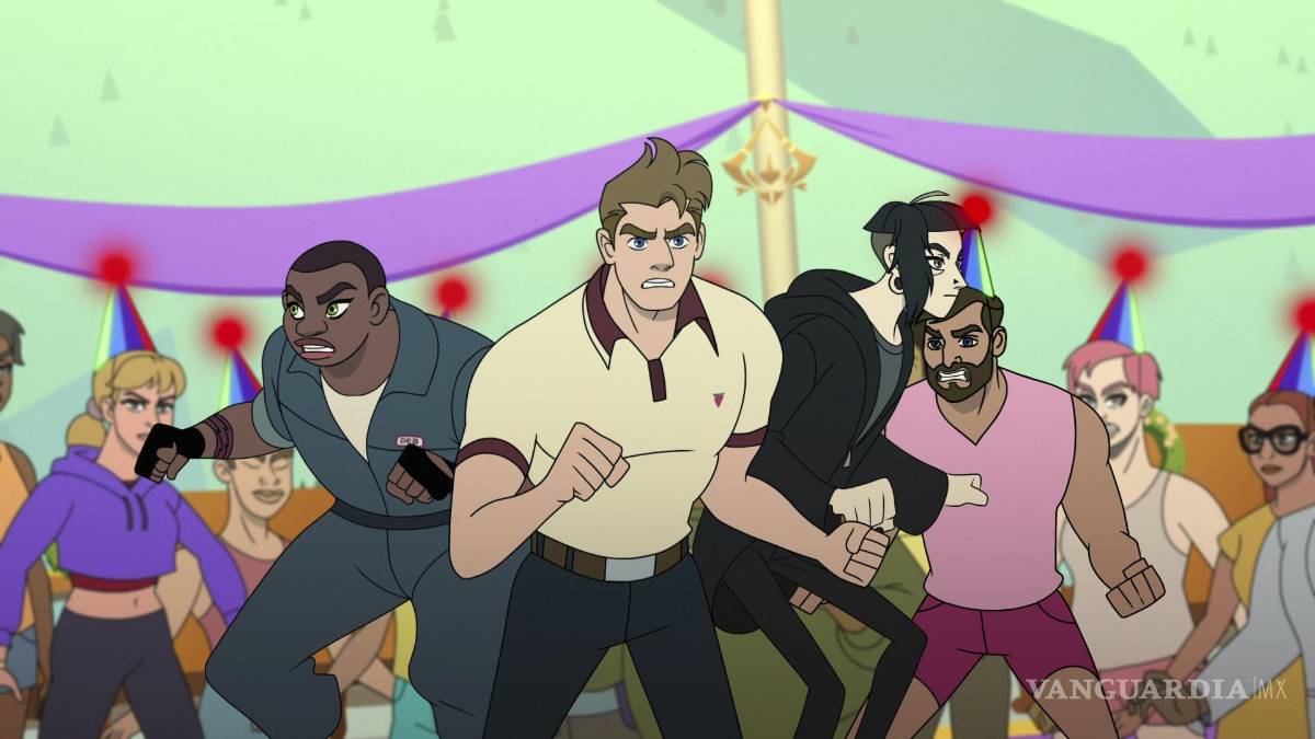 $!Los personajes animados, de izquierda a derecha, Deb, con la voz de Wanda Sykes, Steve Maryweather (Agent Mary) en una escena de Q-Force. AP/Netflix