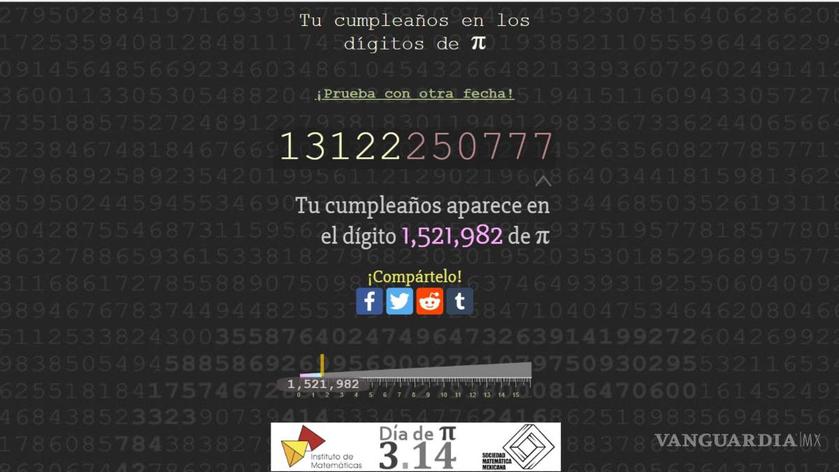 $!Día de Pi, el número infinito donde puedes encontrar tu fecha de nacimiento
