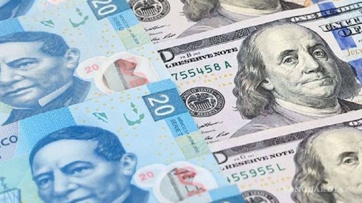 Peso cae en espera de anuncio de la Fed; dólar cotiza en 21.96 unidades