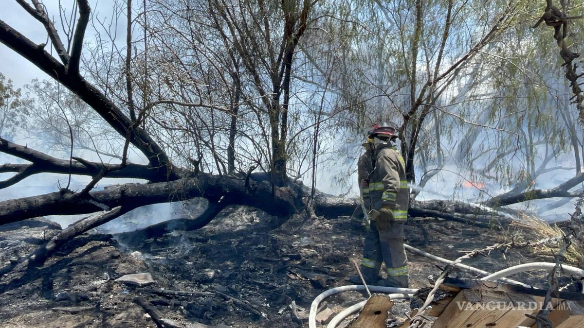 Incendio en baldío moviliza a bomberos y autoridades en Saltillo