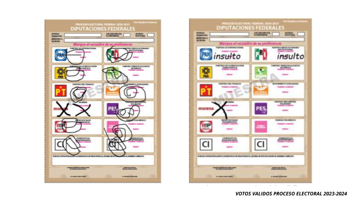 $!Ejemplo de VOTO VÁLIDO