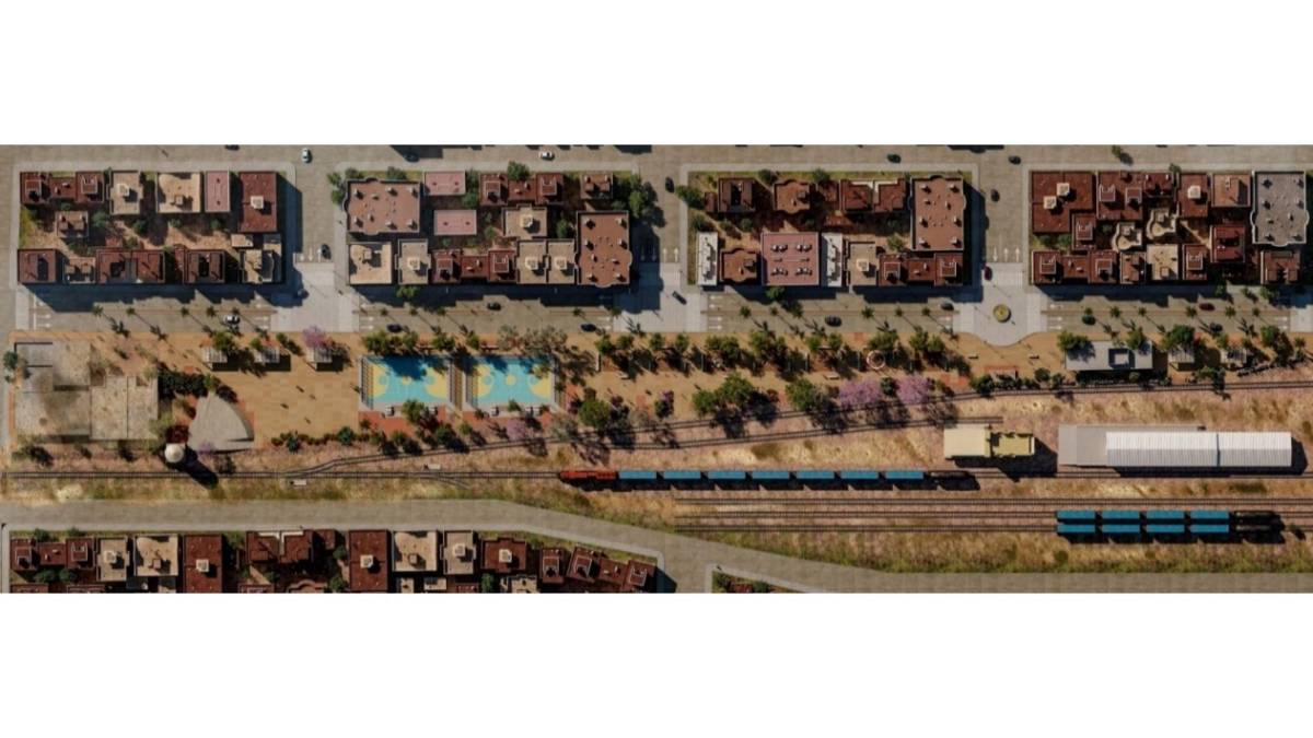 $!SABINAS: Renovación Parque Lineal a un costado de la Estación de Ferrocarril del Municipio de Sabinas en la Colonia Centro.