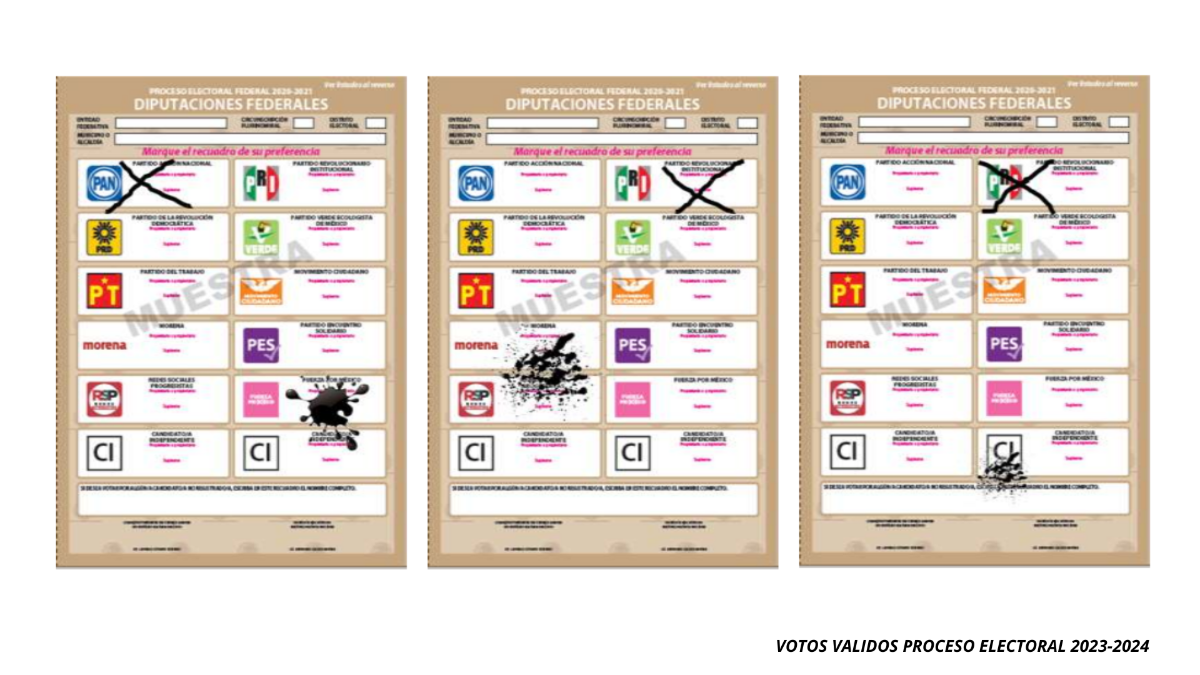 $!Ejemplo de VOTO VÁLIDO