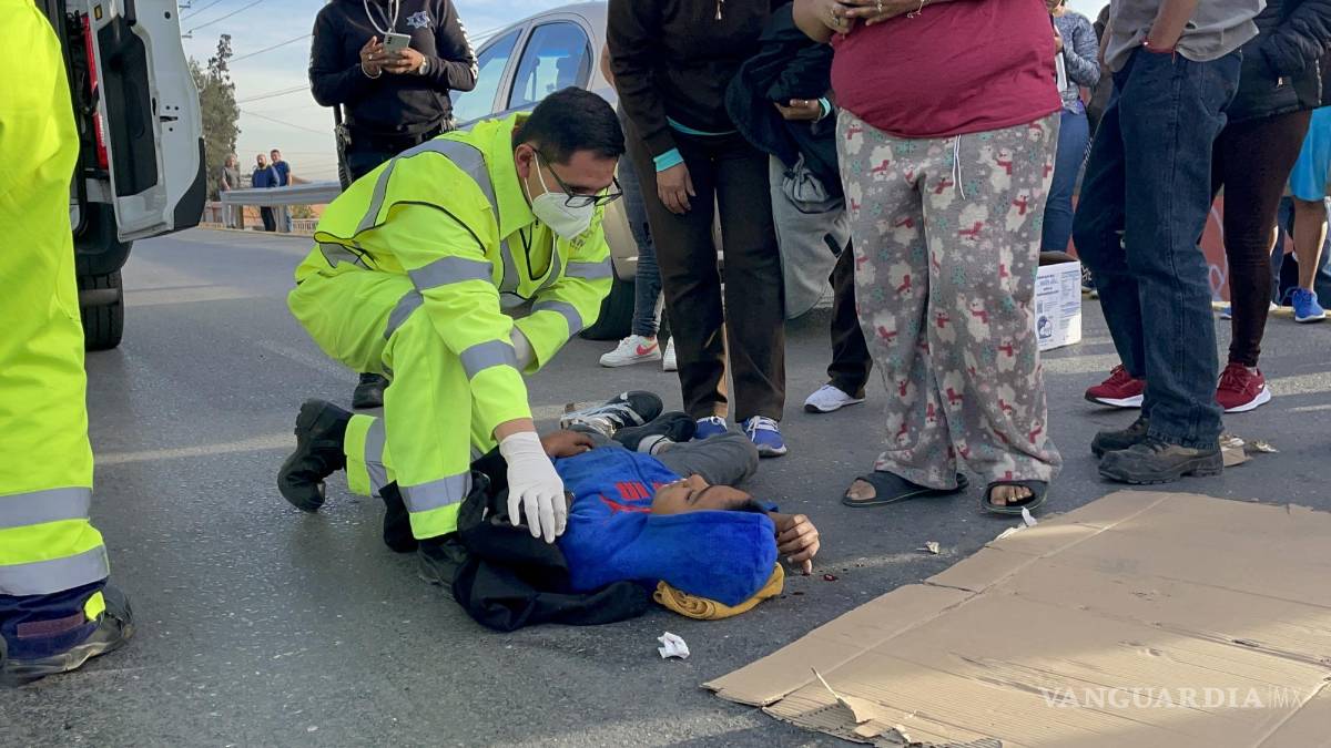 Atropellan a dos menores en calzada Madero, Saltillo; uno de ellos perdió piezas dentales tras impacto