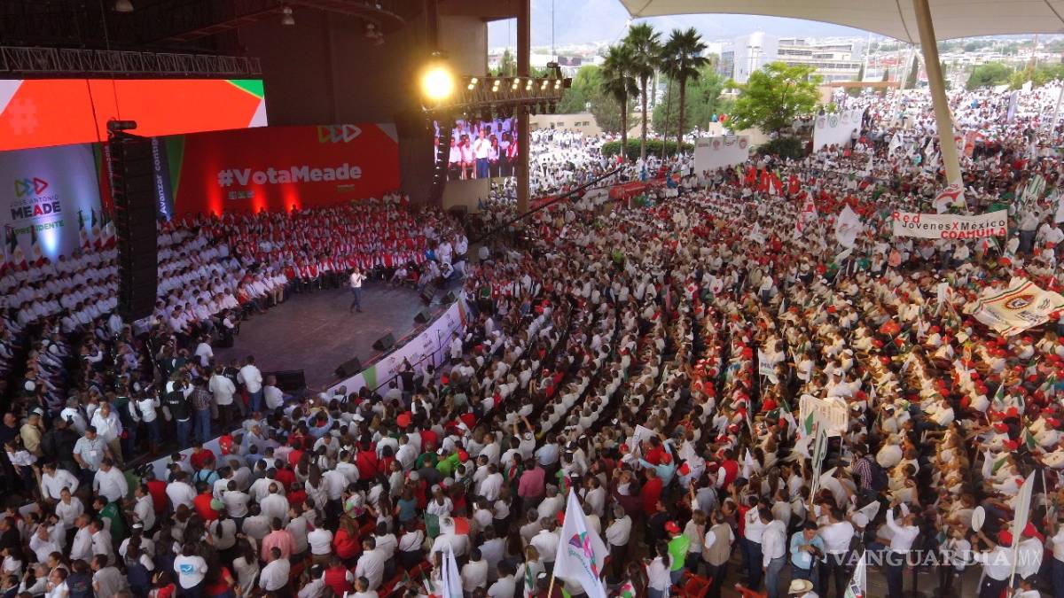 $!Meade se compromete a reforzar la seguridad de México durante cierre de campaña en Saltillo