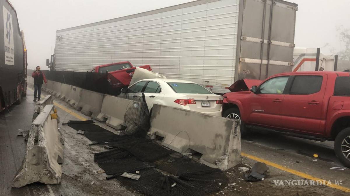 Fallece mujer de Saltillo que resultó herida en carambola de la autopista a Monterrey