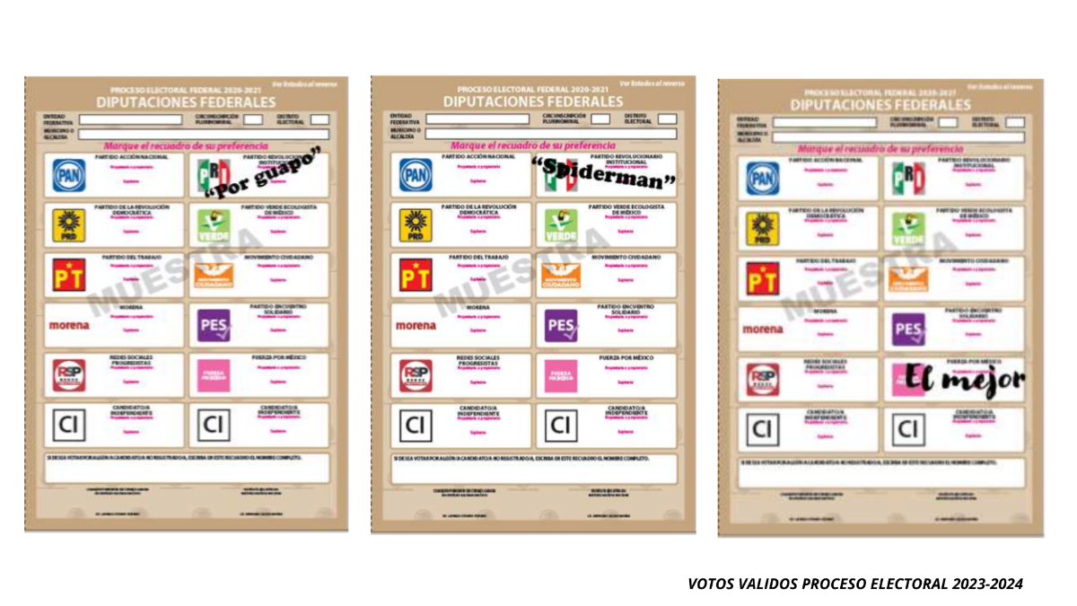 $!Ejemplo de VOTO VÁLIDO