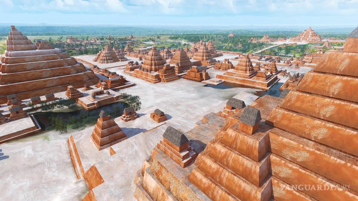 $!Imagen en 3D realizada con un radar LiDAR del terreno de El Mirador, un asentamiento arqueológico de la civilización maya, en Guatemala.