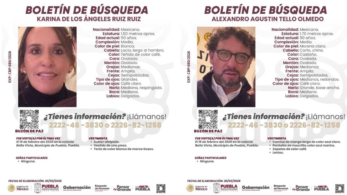 $!Homicidio del matrimonio Tello Ruiz: Fiscalía de Tlaxcala apunta a deuda y relación extramarital como móviles