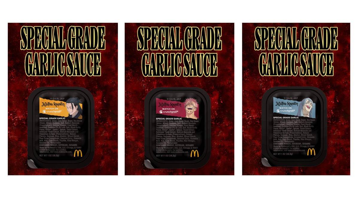$!Suguru Geto, Ryomen Sukuna, Mahito - SPECIAL GRADE GARLIC SAUCE x McDonalds