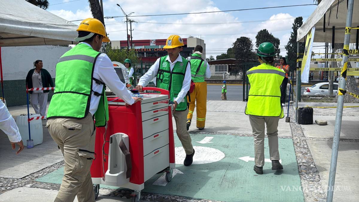 $!Participaron 45 brigadistas especializados en evacuación, combate de incendios, comunicación, fluidos y energéticos, traslados y primeros auxilios.