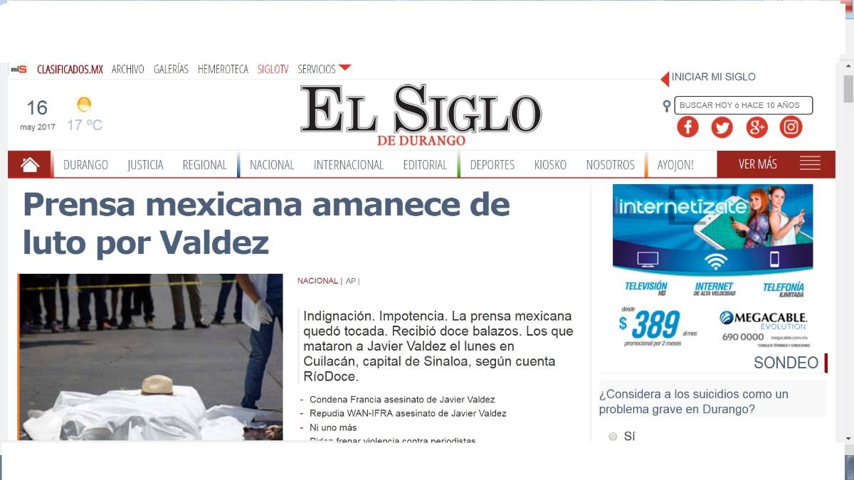 $!Protestan medios por asesinato de Javier Valdez