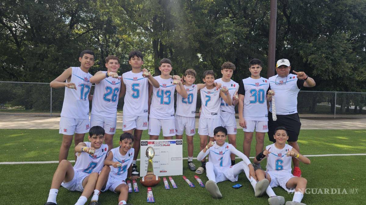 $!El equipo U12 celebra su victoria colectiva, dejando en alto el nombre de Coahuila y México en el torneo internacional.