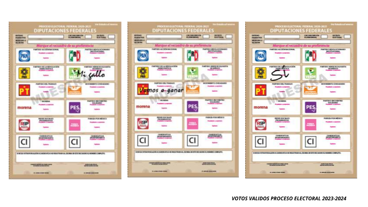 $!Ejemplo de VOTO VÁLIDO