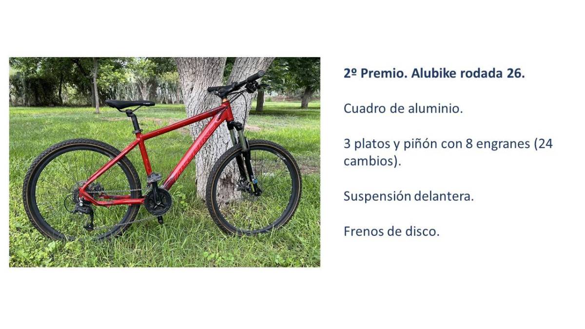 $!El segundo premio es una bicicleta Alubike rodada 26, con cuadro de aluminio.