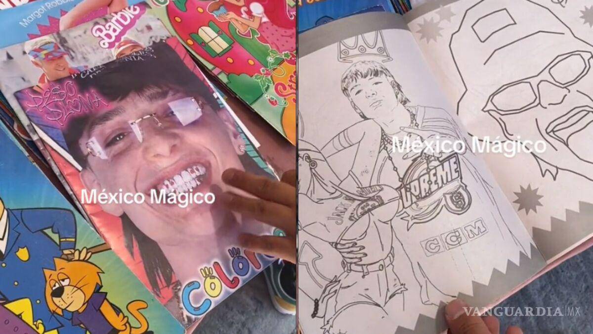 ¡Compa! ¿Qué le parece este color? Venden en San Luis Potosí libro de Peso Pluma para colorear