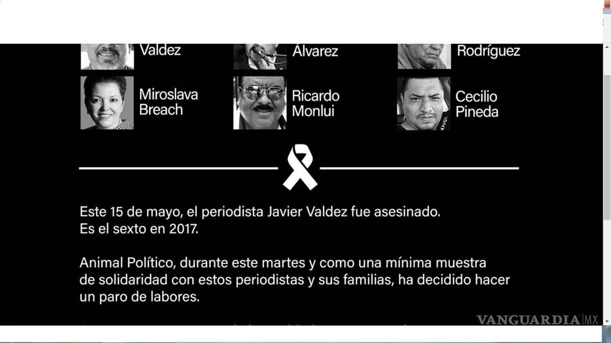$!Protestan medios por asesinato de Javier Valdez
