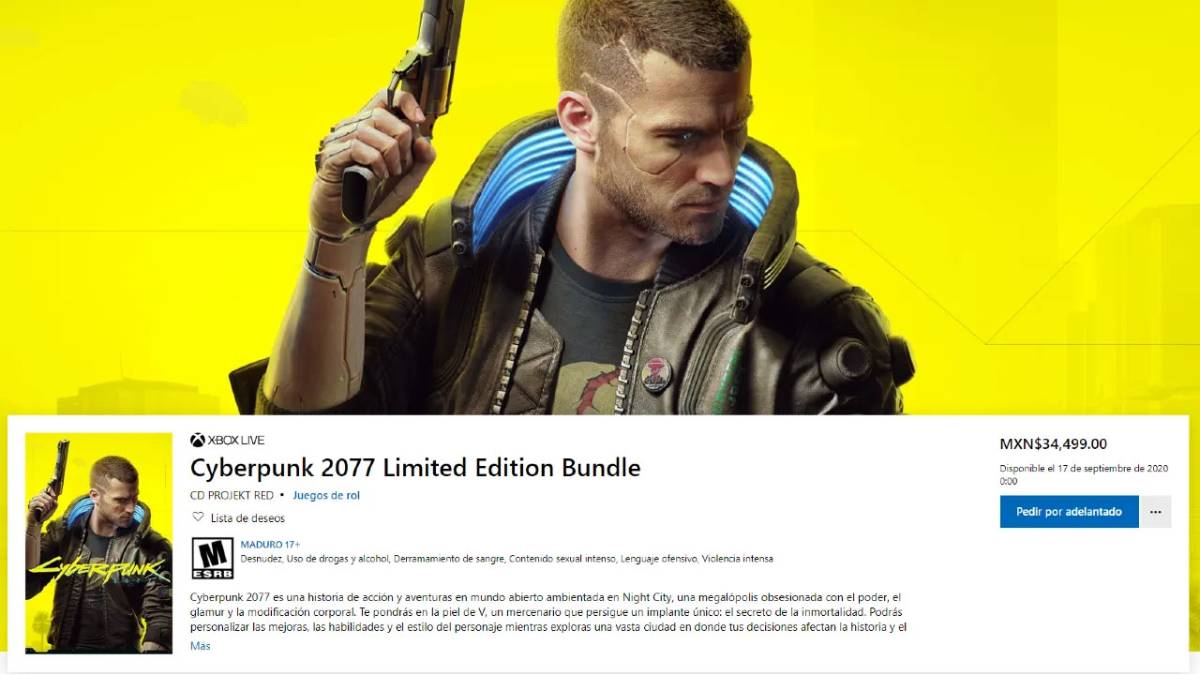 $!¡Xbox One X de Cyberpunk 2077 costará 35 mil pesos!