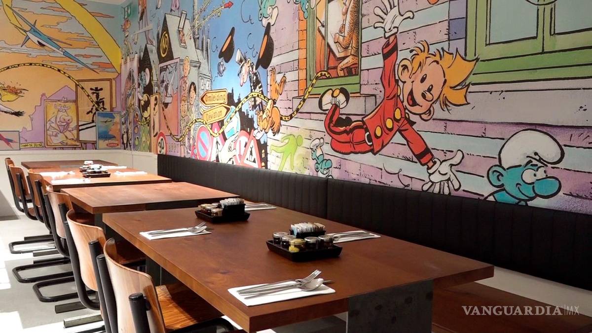 $!Vista de una de las salas en el hotel temático dedicado al cómic en Bruselas. EFE/Leo Rodríguez