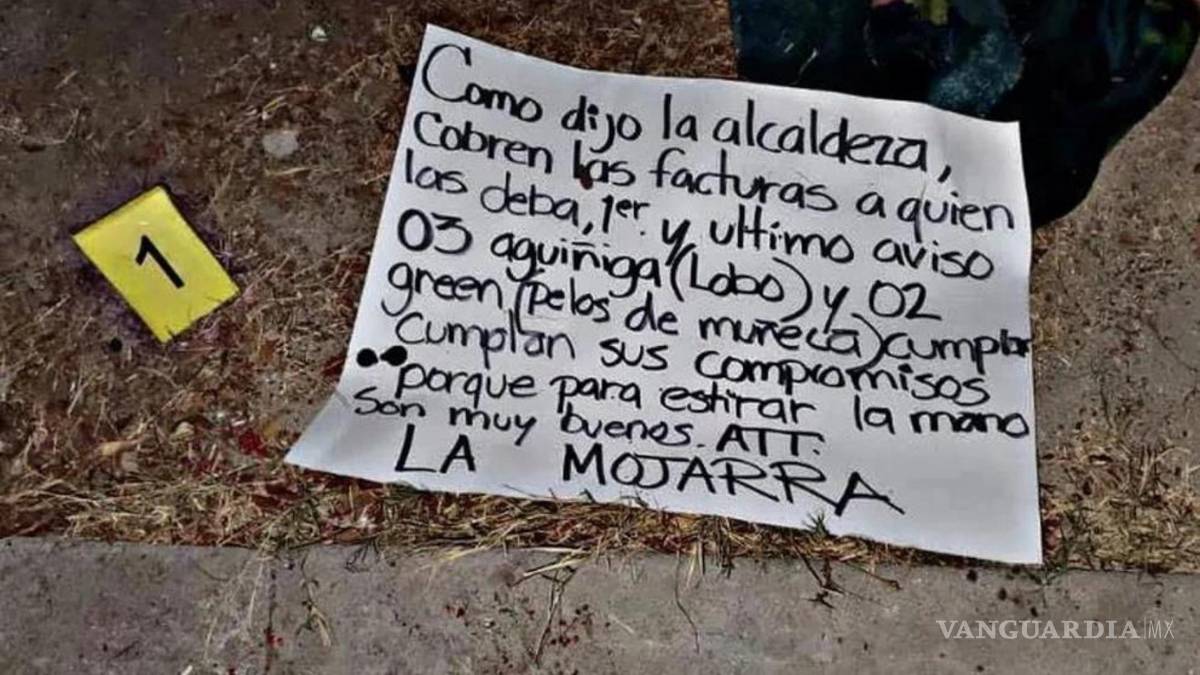 $!Narcomensaje referente a las palabras de la alcaldesa.